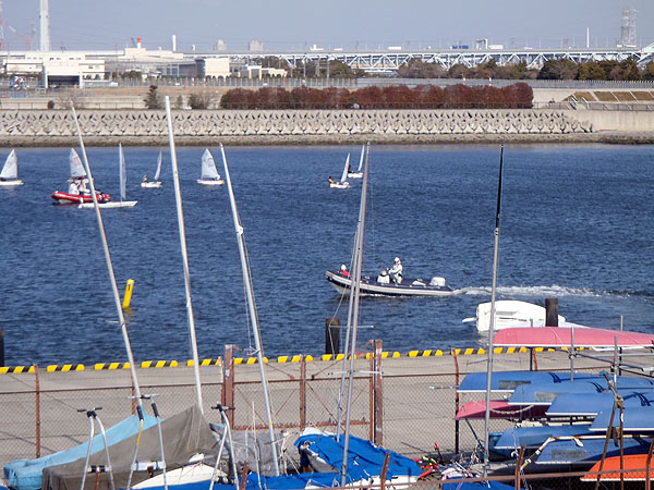 ディンギーの練習風景